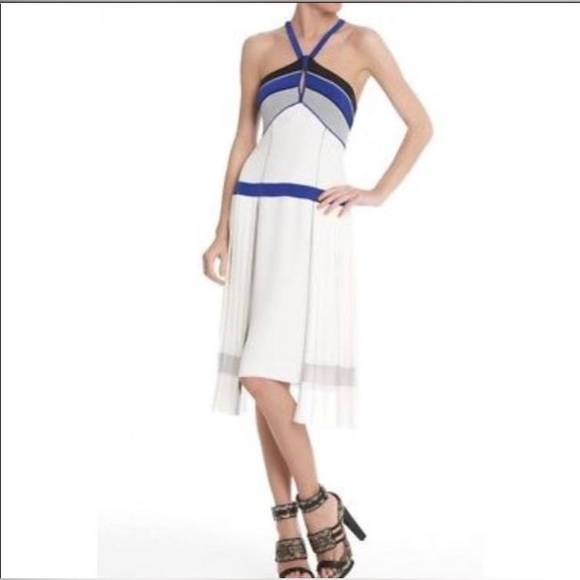 *BCBGMAXAZRIA Multicolor Runway "Voletta" Color Block Size 2 Cocktail Dress - Picture 7 of 16